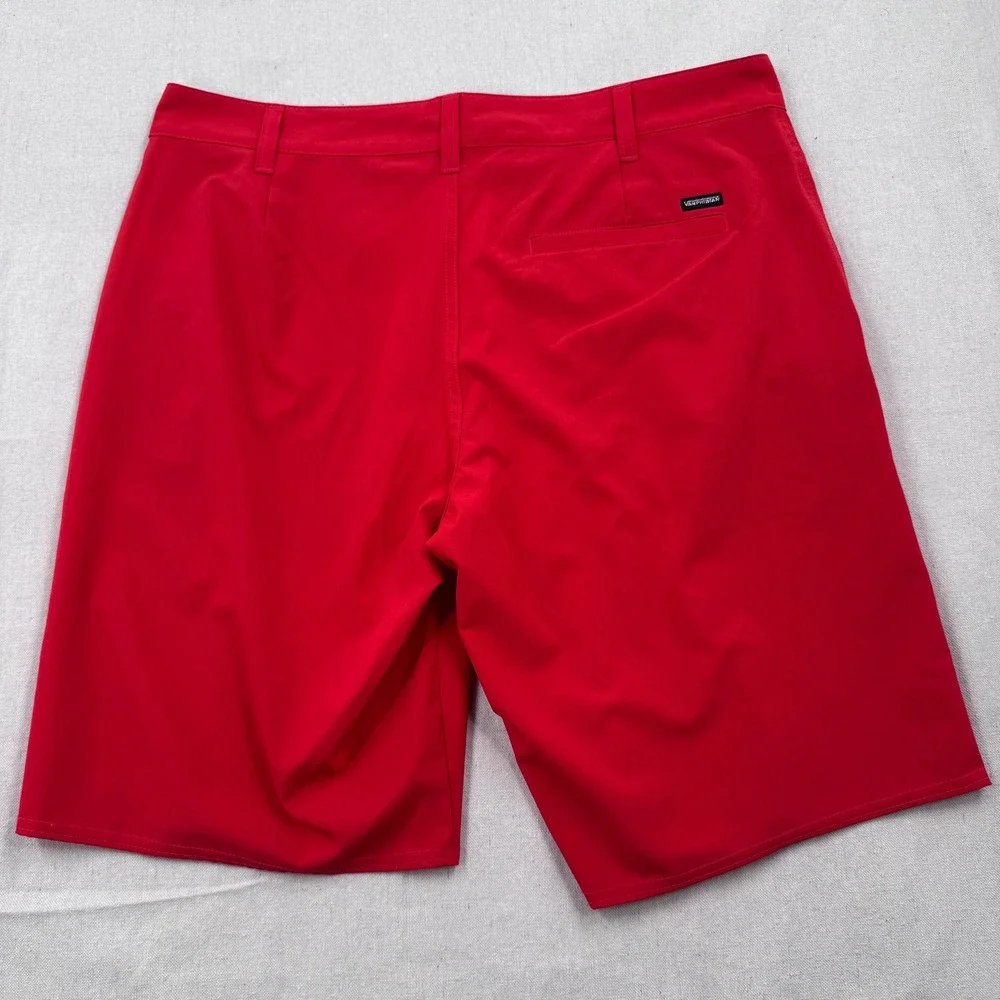 Vans Vanphibian Hybrid Board Shorts Mens 36‎ Red Stretch Swim Trunks Surf Walks